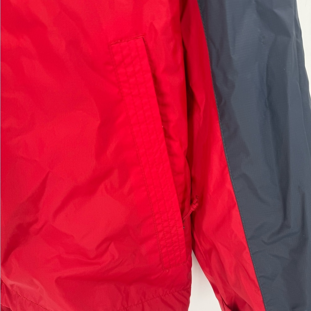 Columbia Red Gray Fleece-Lined Windbreaker Jacket Full Zip Outdoor Hiking Coat - Picture 8 of 10